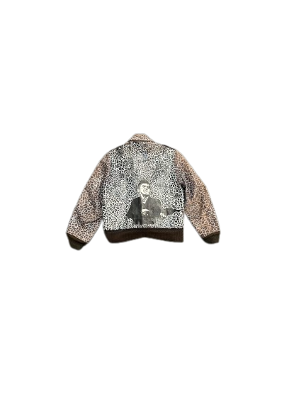 Brown DRMVZN 1of1 bomber jacket