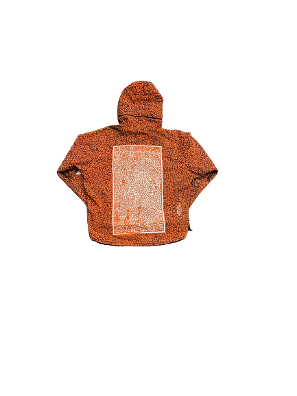 DRMVZN orange windbreaker