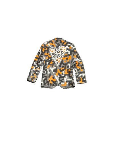 DRMVZN orange and black blazer 1of1