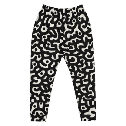 DRMVZN  BLACK/WHITE PATTERNED JOGGERS